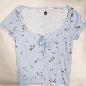 Floral Scoop Neck Top